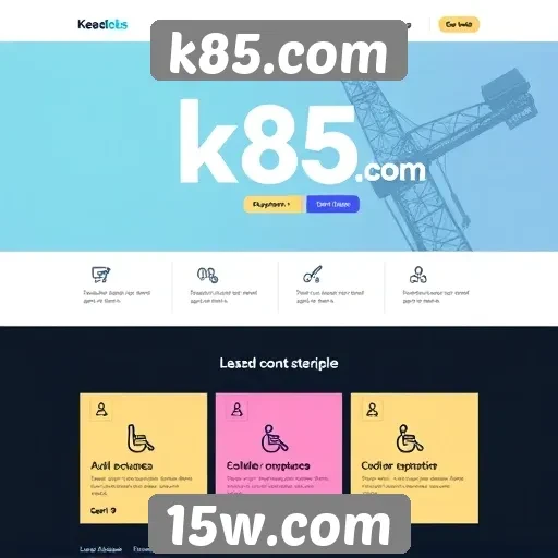Acessibilidade e design do site k85.com